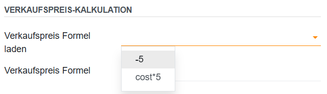 Gespeicherte Formeln laden